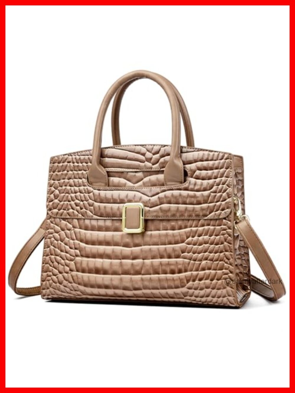 PU Leather Satchel Tote Handbag Top Handle Crossbody Shoulder Bag
